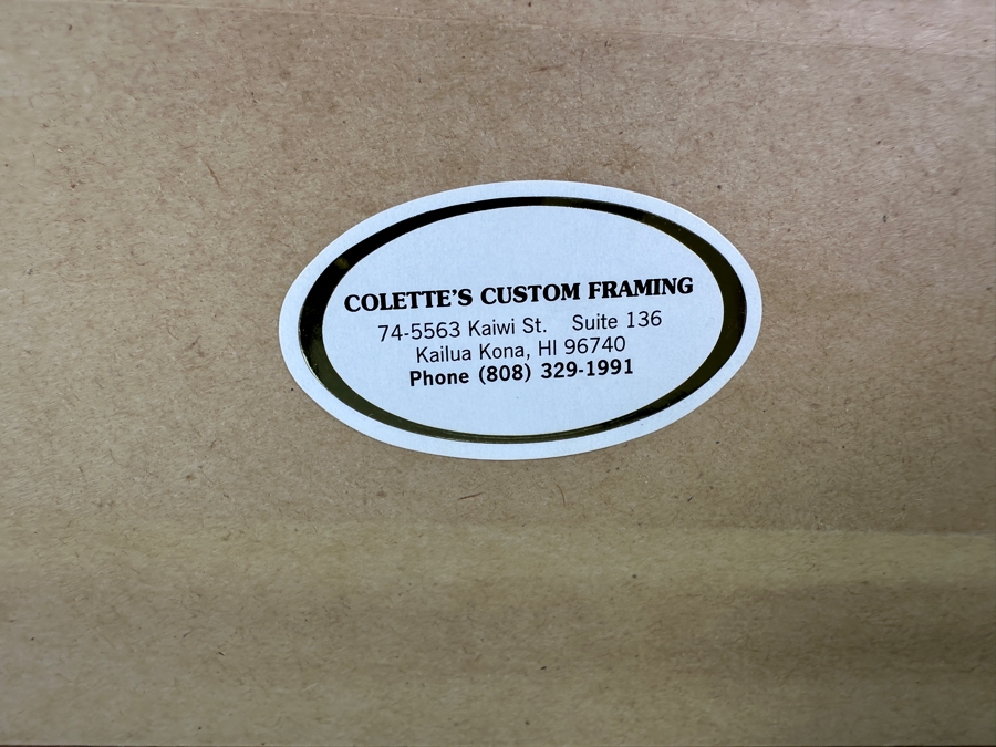 Clint Sloan (B. 1965, Hawaii) Original Hawaiian Breaking Wave Oil Painting On Board 10 X 15 Framed 18.5 X 23.5 [Photo 11]