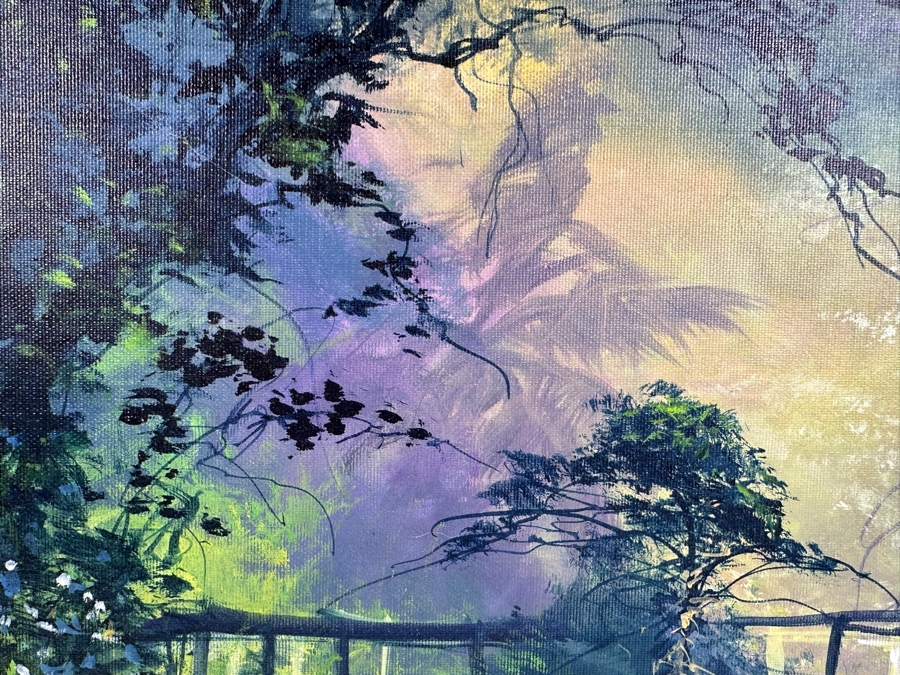 James Coleman (B. 1949, California/Hawaii) Original Oil Painting On Canvas With Certificate Of Authenticity (Former Disney Animated Film Artist) 18 X 14 Framed 21.5 X 17.5 [Photo 7]