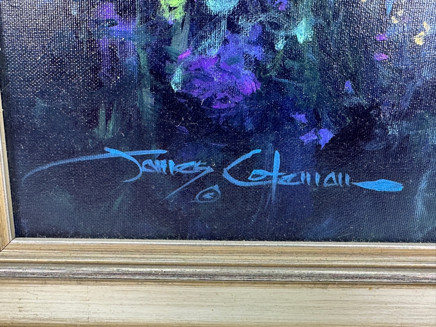 James Coleman (B. 1949, California/Hawaii) Original Oil Painting On Canvas With Certificate Of Authenticity (Former Disney Animated Film Artist) 18 X 14 Framed 21.5 X 17.5 [Photo 8]