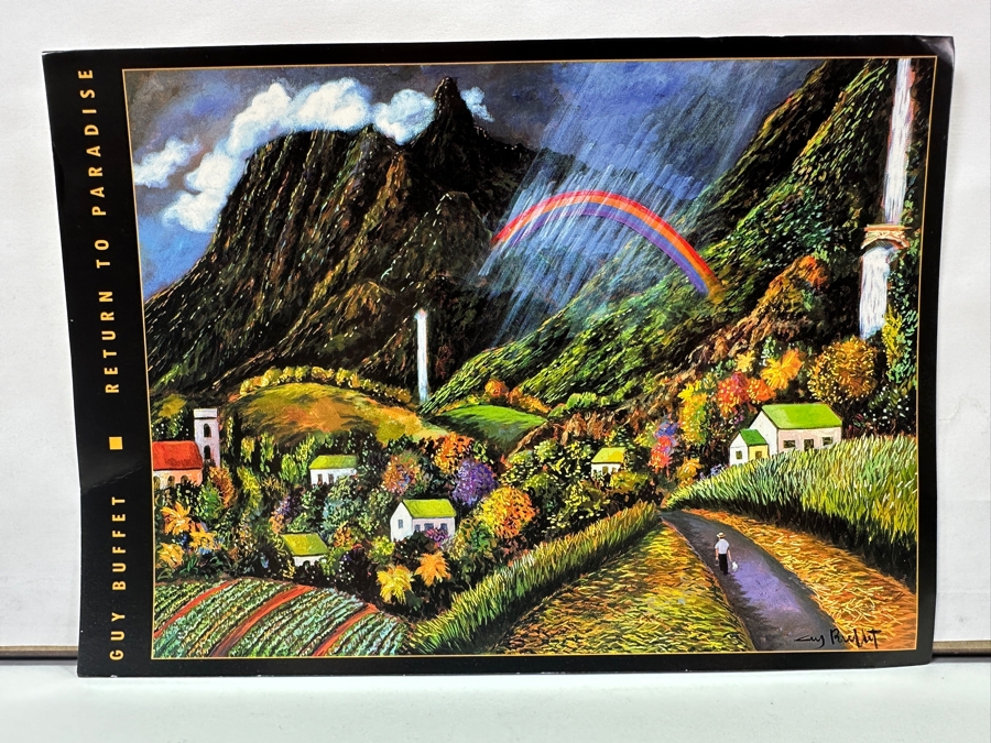 Guy Buffet (1943-2023, Hawaii/France) Original Drawing Titled 'So Happy Together' 8 X 11 Framed Retails $1,950 [Photo 11]