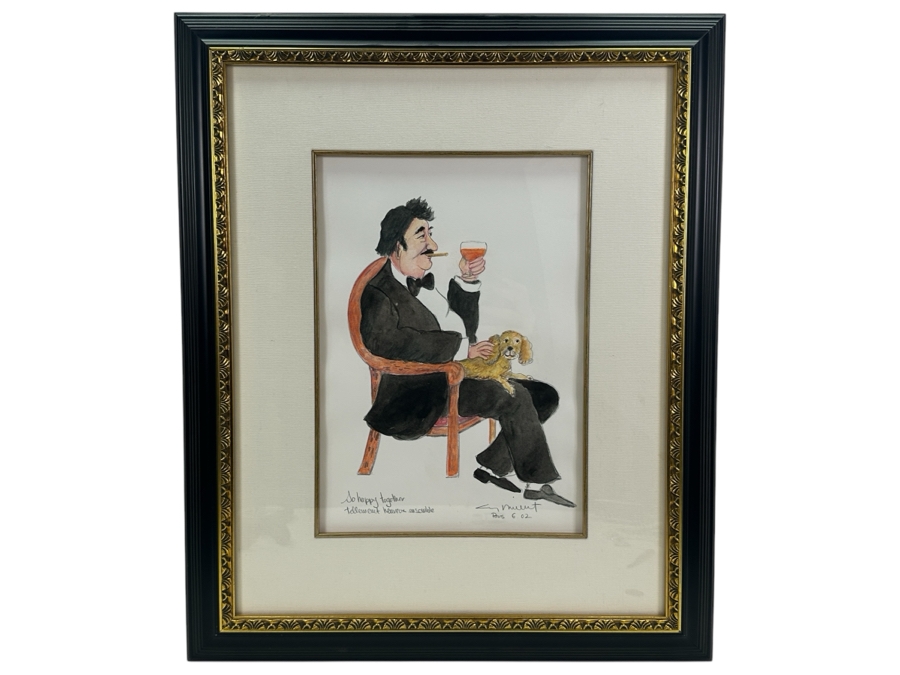 Guy Buffet (1943-2023, Hawaii/France) Original Drawing Titled 'So Happy Together' 8 X 11 Framed Retails $1,950 [Photo 2]