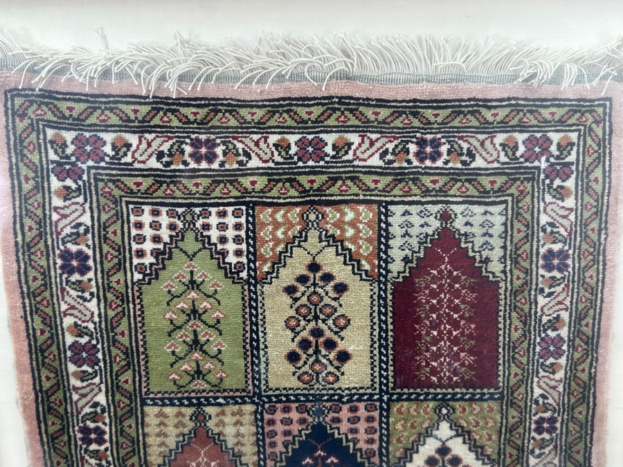 Shadowbox Framed Vintage Persian Prayer Rug 16.5 X 22 Framed 24.5 X 33.5 [Photo 3]