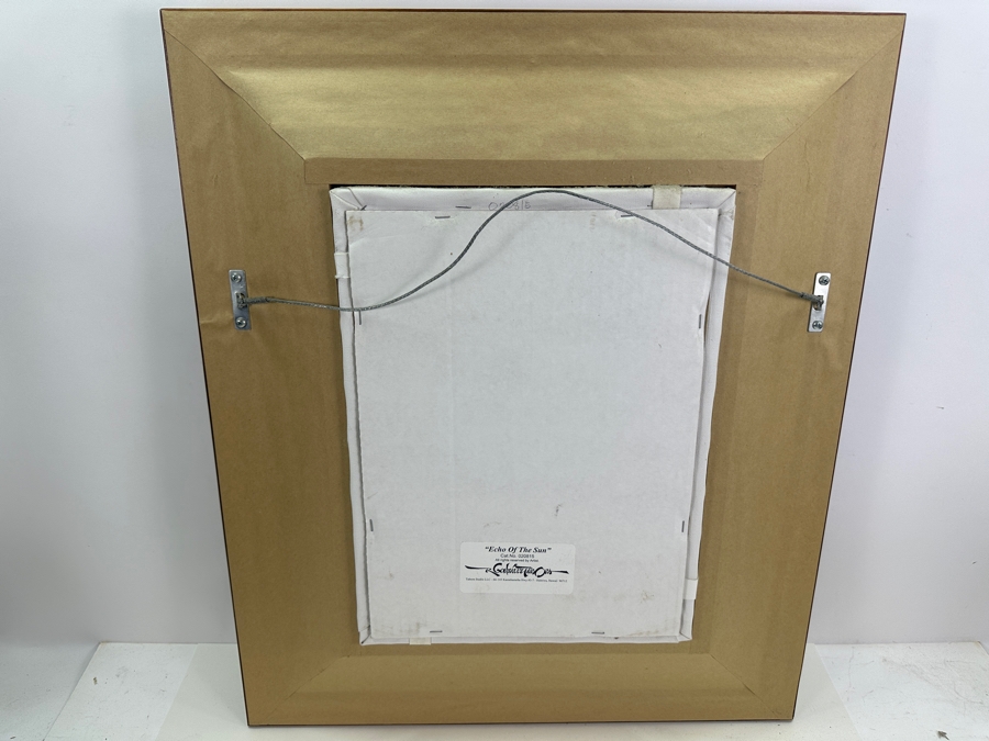 Roy Gonzalez Tabora (B. 1956, Hawaii) Original Stunning Hawaiian Breaking Wave On Canvas Titled 'Echo Of The Sun' 12 X 16 In A Beautiful Koa Wood Frame 22 X 26 [Photo 12]