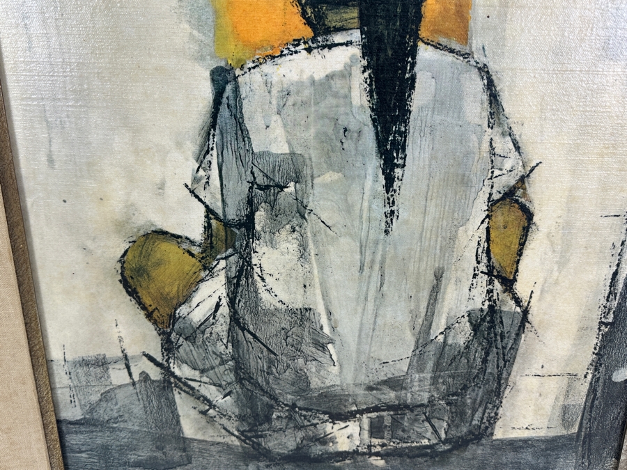 Christian Bjorn Larsen Danish Mid-Century Modern Canvas Print Titled 'Kristina' 18 X 24 Framed 26 X 32 [Photo 3]