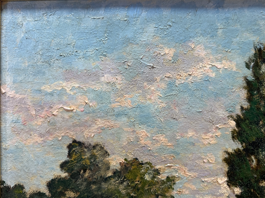 Franciscus (Frank) Jacobus Voorwerk (B. 1882, Netherlands) Original Antique Dutch Landscape Painting On Canvas Framed Retails $1,800 [Photo 9]