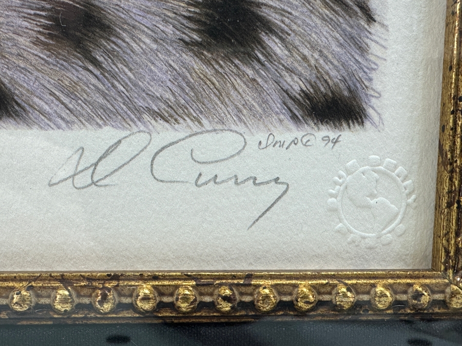 Hand Signed Limited Edition Print Titled 'Duma' By Dennis Curry Numbered 366 Of 375 With Certificate Of Authenticity19 X 12 Framed 30 X 22.5 [Photo 6]