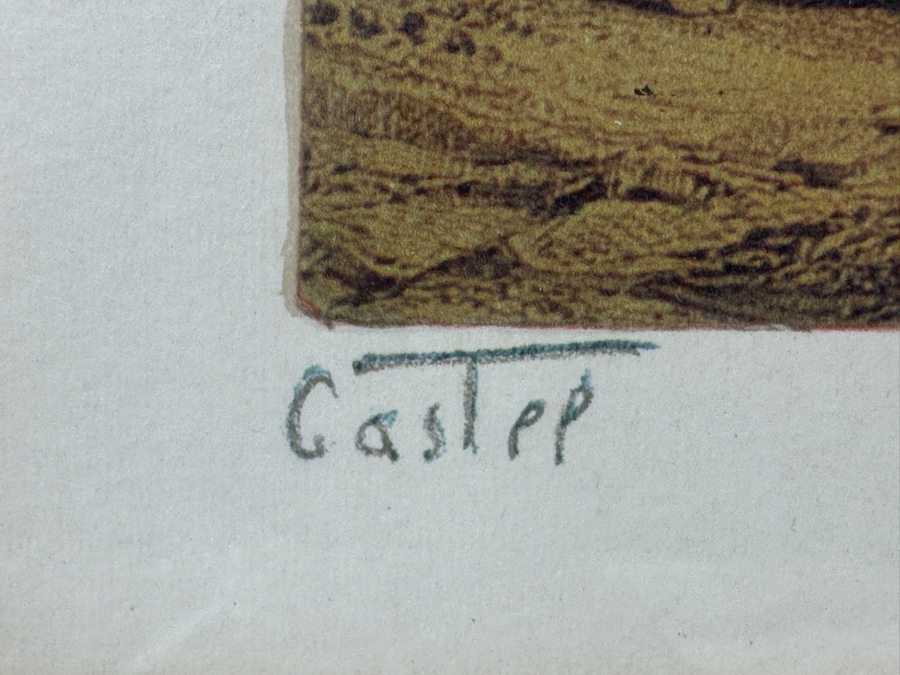 Moshe Elazar Castel (1909-1991, Israel) Limited Edition Print Titled 'Glory To Jerusalem' Numbered 721 Of 750 24 X 18 Framed 36 X 29.5 [Photo 9]