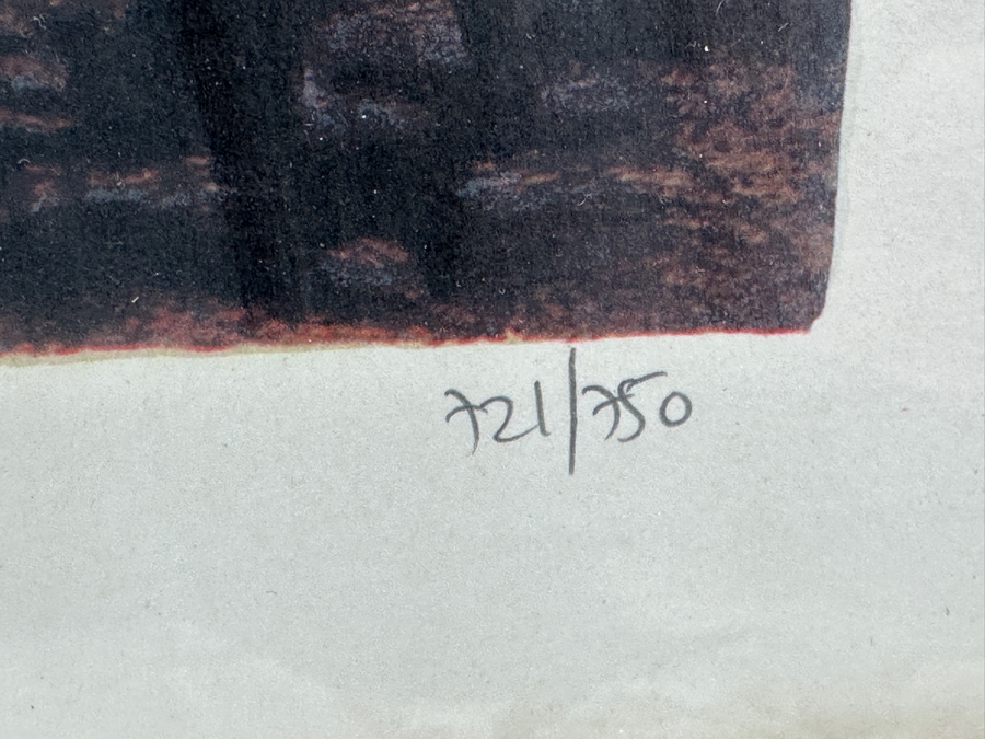 Moshe Elazar Castel (1909-1991, Israel) Limited Edition Print Titled 'Glory To Jerusalem' Numbered 721 Of 750 24 X 18 Framed 36 X 29.5 [Photo 10]