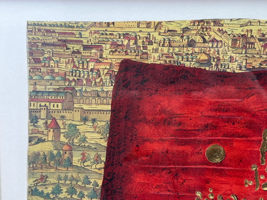 Moshe Elazar Castel (1909-1991, Israel) Limited Edition Print Titled 'Glory To Jerusalem' Numbered 721 Of 750 24 X 18 Framed 36 X 29.5 [Photo 7]