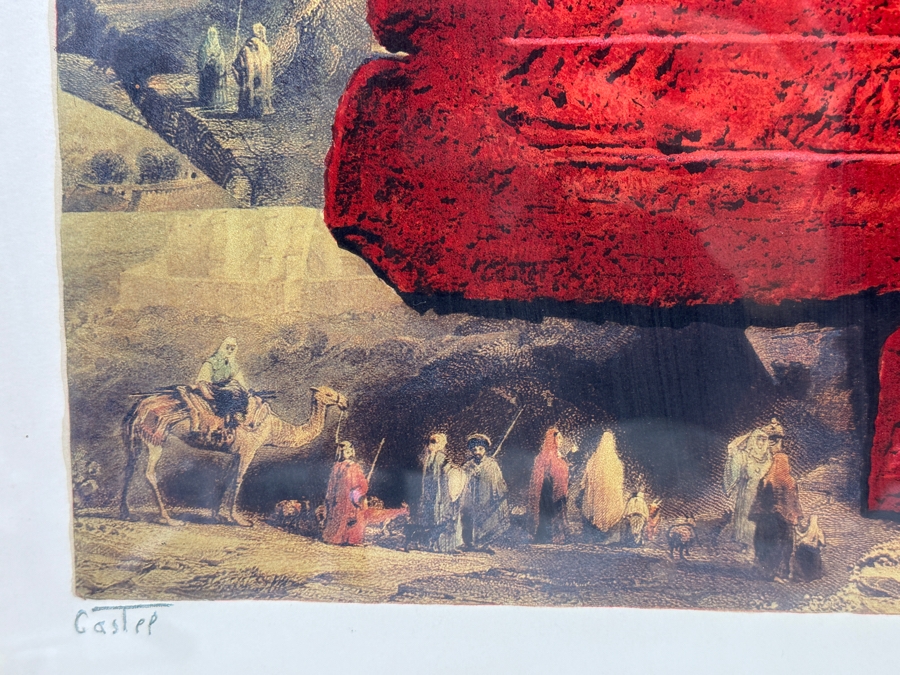 Moshe Elazar Castel (1909-1991, Israel) Limited Edition Print Titled 'Glory To Jerusalem' Numbered 721 Of 750 24 X 18 Framed 36 X 29.5 [Photo 6]