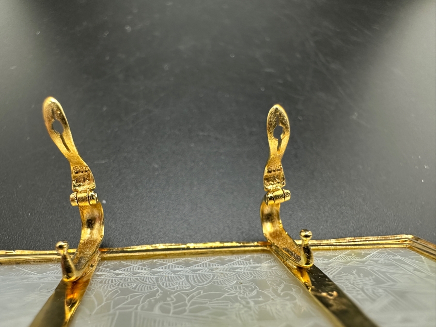 Stunning Chinese Antique Carved Mother Of Pearl Gaming Counter Framed In A 14K Gold Pendant 2-3/8 X 1 11g [Photo 12]