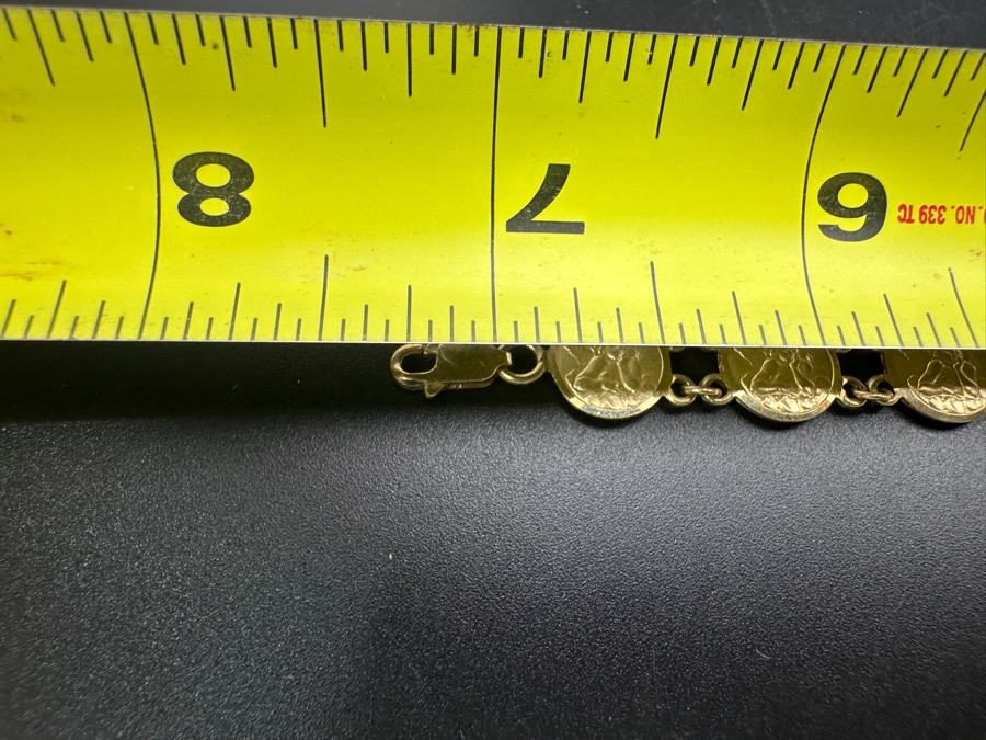 14k Gold 7' Cherub Bracelet 12.7g [Photo 8]
