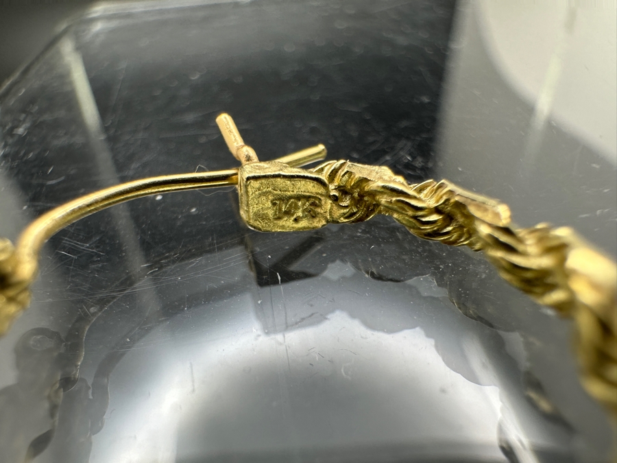 14k Gold Hoop Earrings 3.3g [Photo 4]