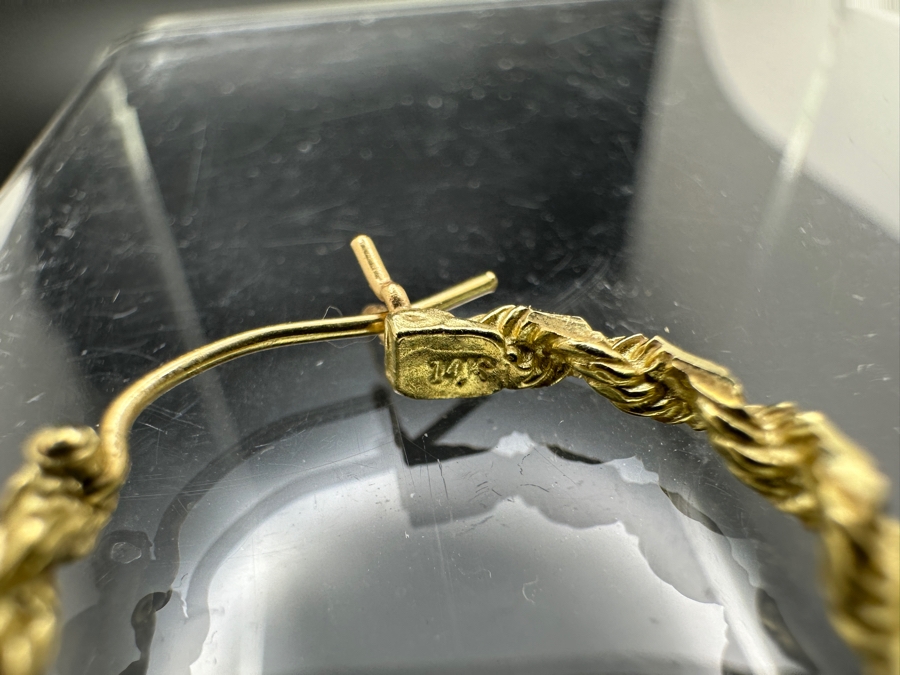 14k Gold Hoop Earrings 3.3g [Photo 3]