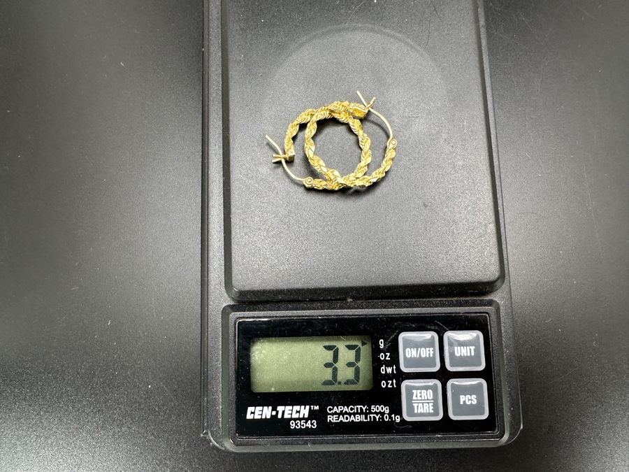 14k Gold Hoop Earrings 3.3g [Photo 5]