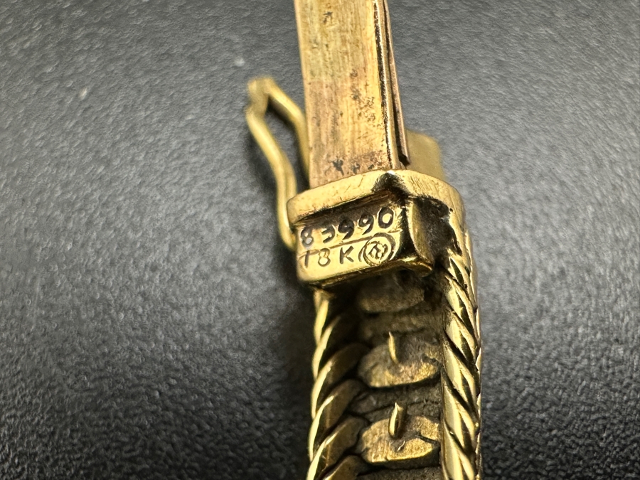 14k Gold (Marked 18k) 7' Bracelet With 70 .03 Round Diamonds Estimated 2cttw 16.9g Retails $6,000 [Photo 19]