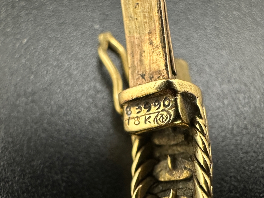 14k Gold (Marked 18k) 7' Bracelet With 70 .03 Round Diamonds Estimated 2cttw 16.9g Retails $6,000 [Photo 20]