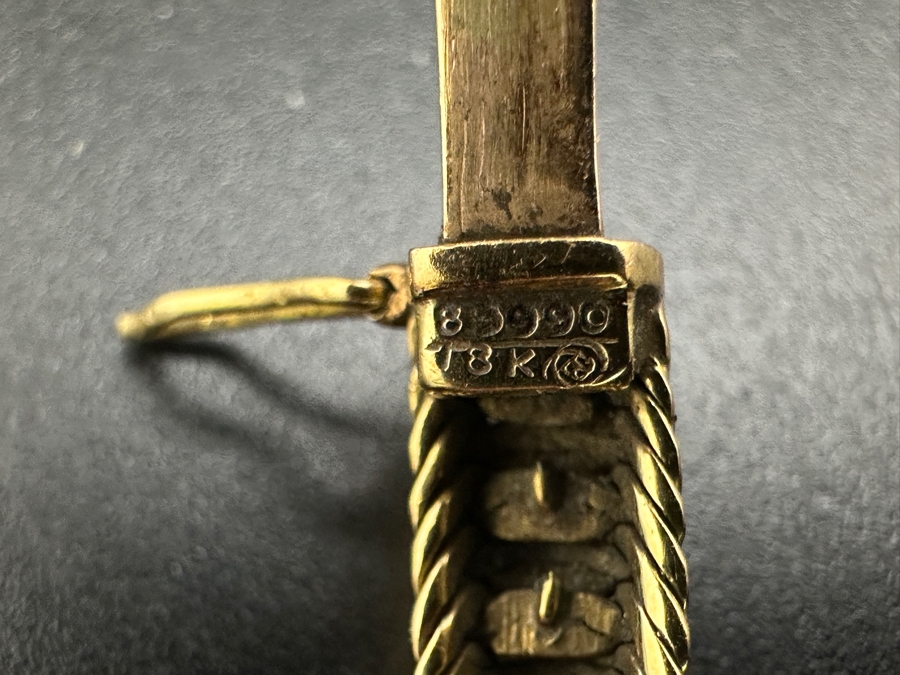 14k Gold (Marked 18k) 7' Bracelet With 70 .03 Round Diamonds Estimated 2cttw 16.9g Retails $6,000 [Photo 18]