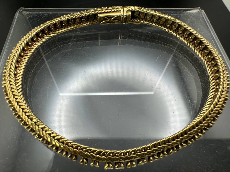 14k Gold (Marked 18k) 7' Bracelet With 70 .03 Round Diamonds Estimated 2cttw 16.9g Retails $6,000 [Photo 4]