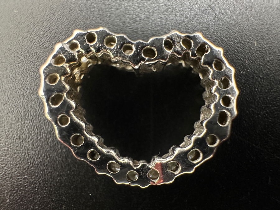 14k Gold Heart Pendant Set With 24 .02 Round Diamonds (est. .50cttw) 2.4g Retails $1,500 [Photo 6]