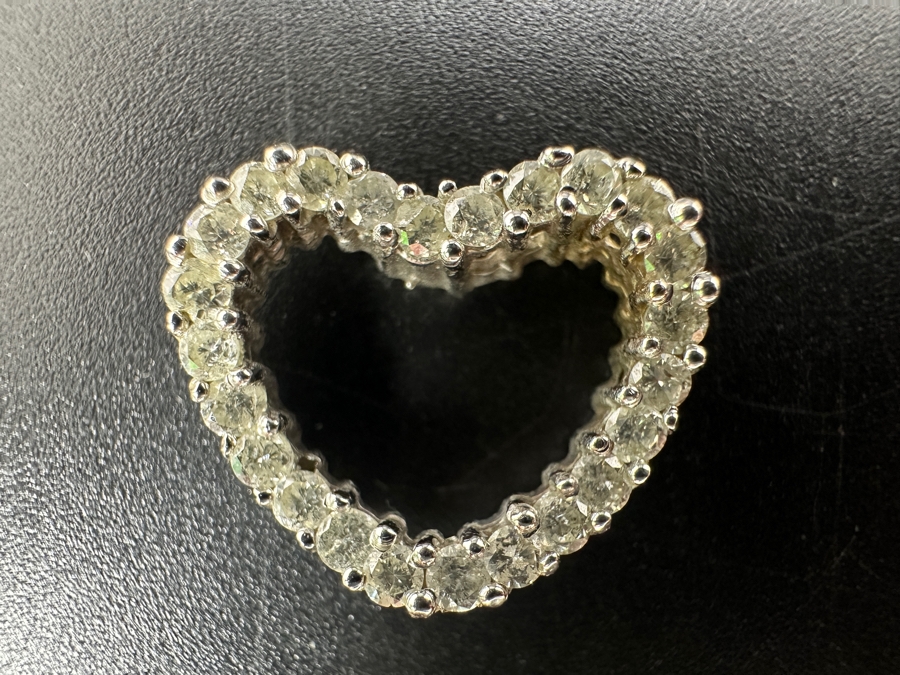 14k Gold Heart Pendant Set With 24 .02 Round Diamonds (est. .50cttw) 2.4g Retails $1,500 [Photo 2]