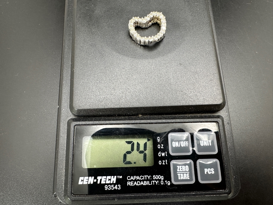 14k Gold Heart Pendant Set With 24 .02 Round Diamonds (est. .50cttw) 2.4g Retails $1,500 [Photo 7]