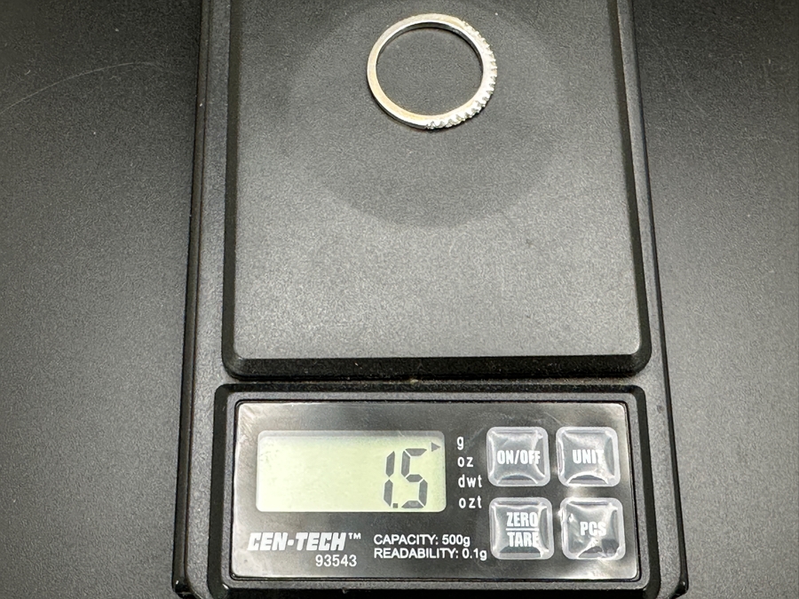 14k Gold Diamond Band Ring With 19 .01 Diamonds (est. .19cttw) Size 7 1.5g Retails $700 [Photo 9]