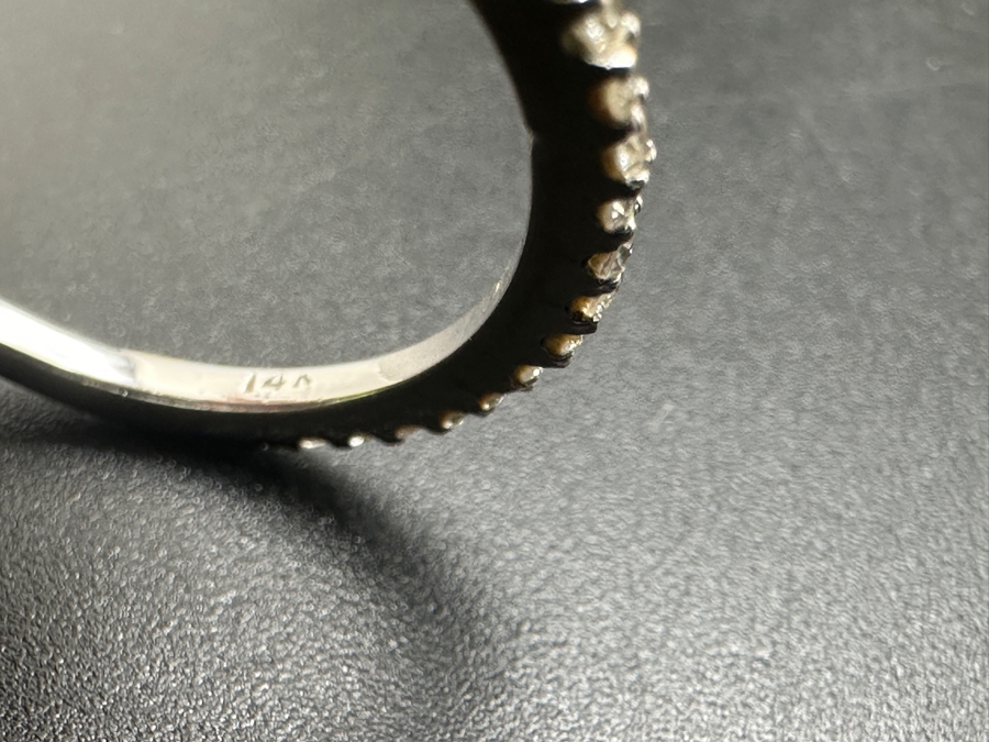 14k Gold Diamond Band Ring With 19 .01 Diamonds (est. .19cttw) Size 7 1.5g Retails $700 [Photo 7]