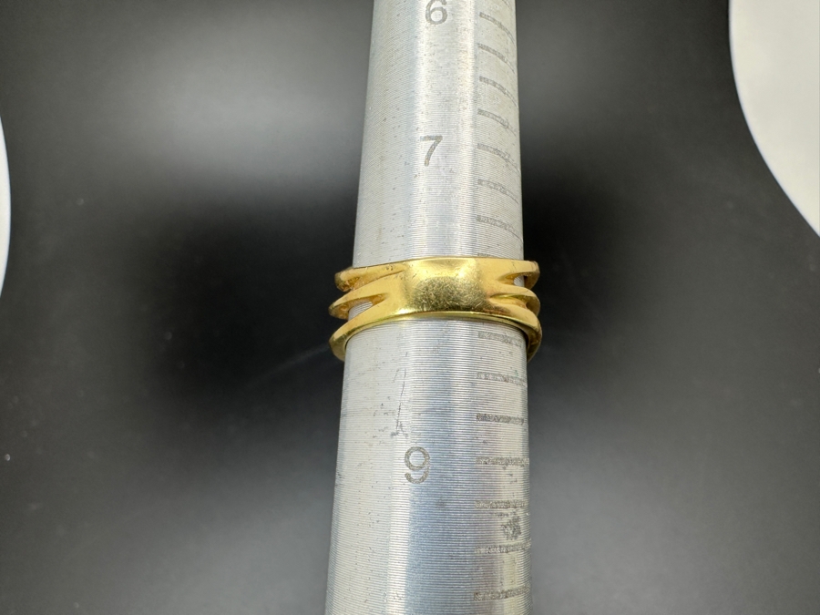 Stunning 18k Gold Jade Diamond Ring Stamped 'Silvia Kelly' Size 8 20.0g Retails $5,600 [Photo 19]