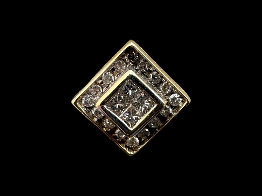 14k Gold Omega Back Diamond Earrings (est. .60cttw) 4.9g Retails $2,000 [Photo 2]