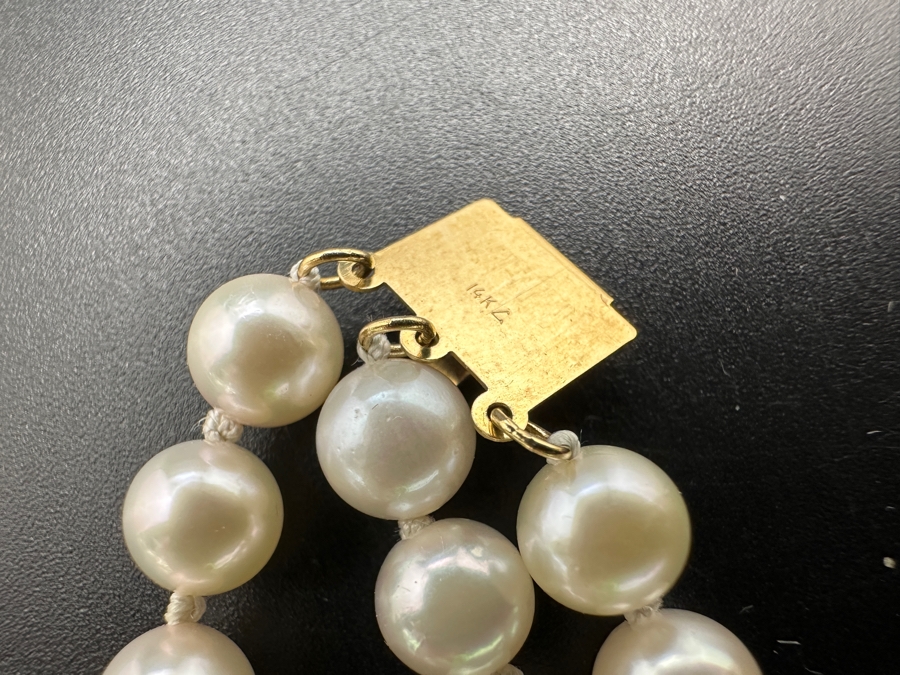 Three Strand 7' Pearl Bracelet With 14k Gold Clasp Retails $700 [Photo 5]