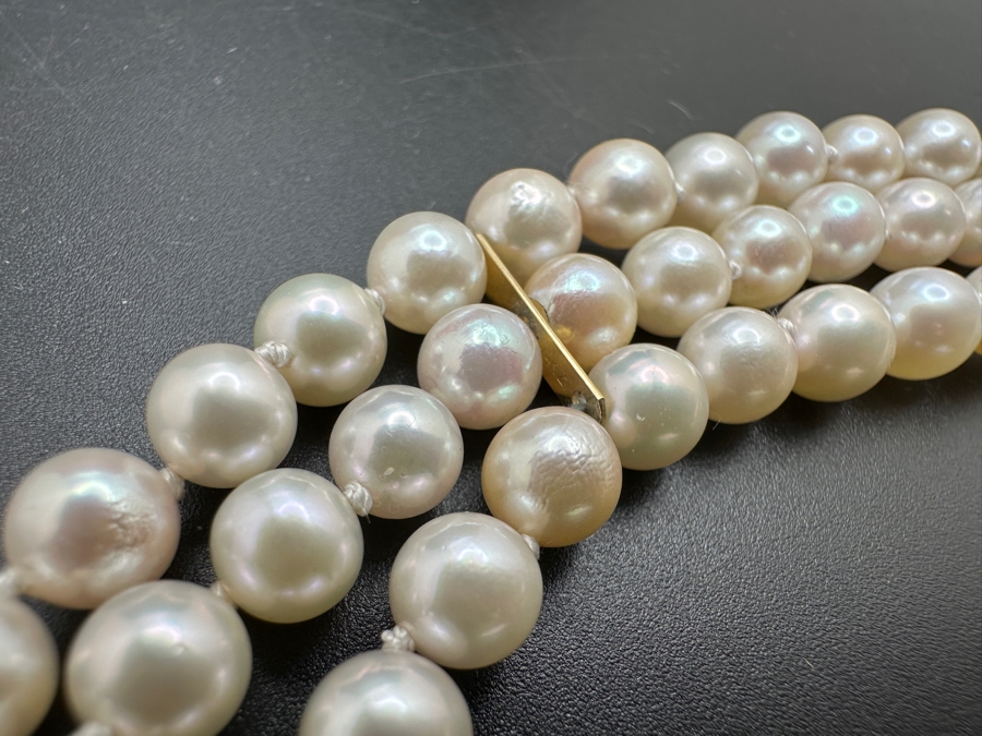 Three Strand 7' Pearl Bracelet With 14k Gold Clasp Retails $700 [Photo 4]