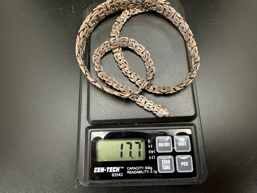 Sterling Silver 17' Necklace 17.7g [Photo 5]