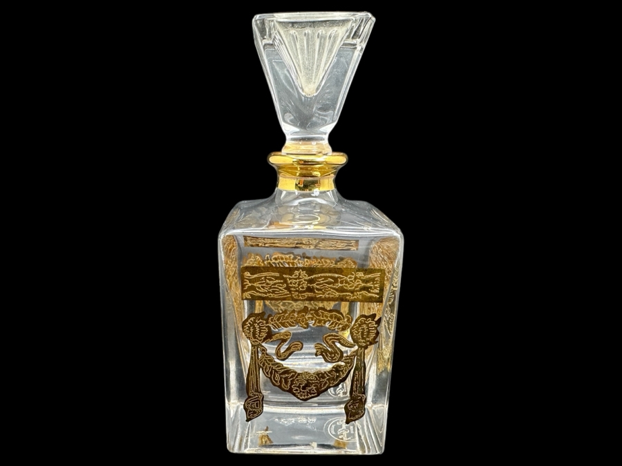 Royal Gallery Crystal Perfume Bottle Made In Italy 5H