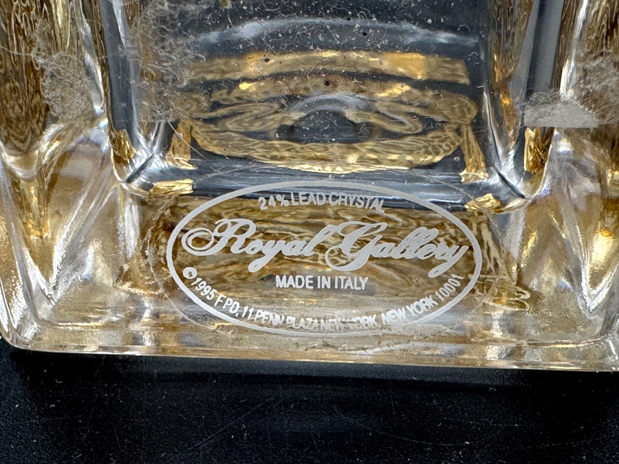 Royal Gallery Crystal Perfume Bottle Made In Italy 5H [Photo 5]