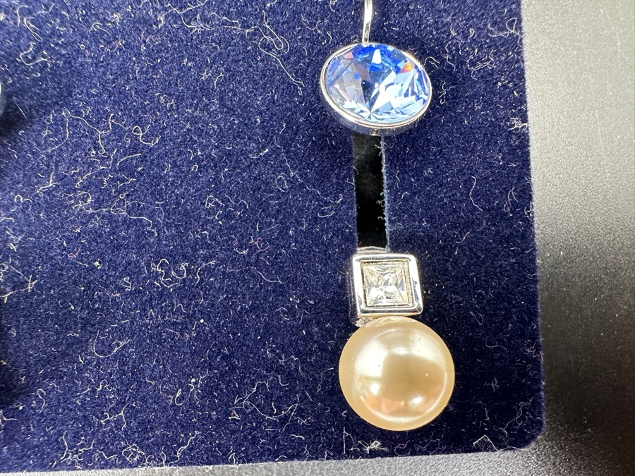 Two Pairs Of Swarovski Crystal Earrings [Photo 2]