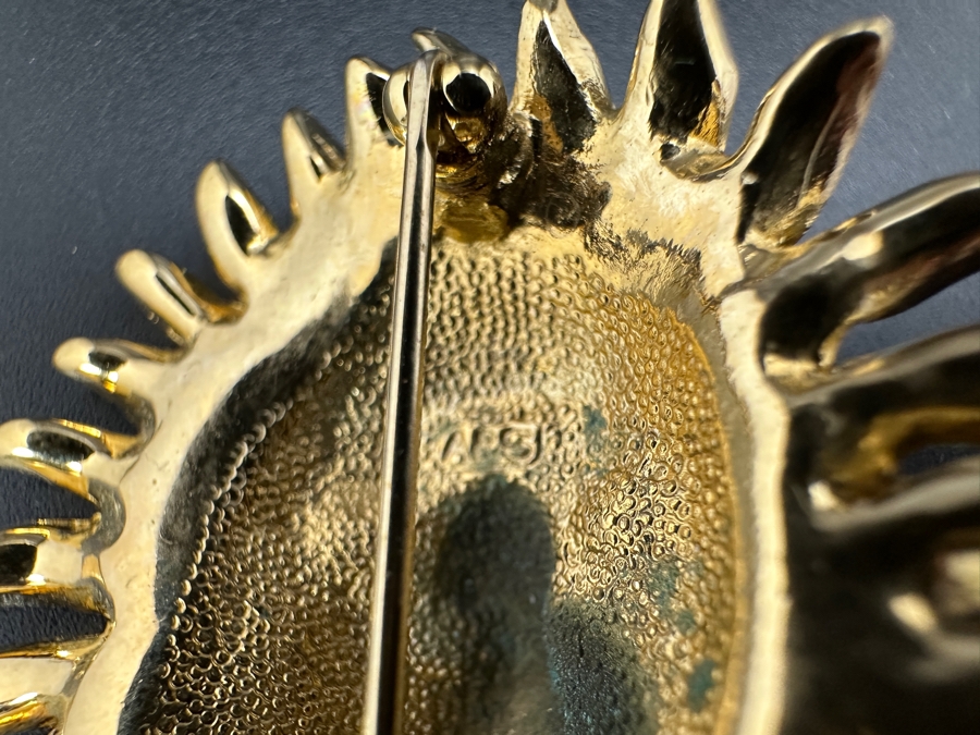 Vintage Attwood & Sawyer (A&S) Large Lion Brooch Pin [Photo 5]