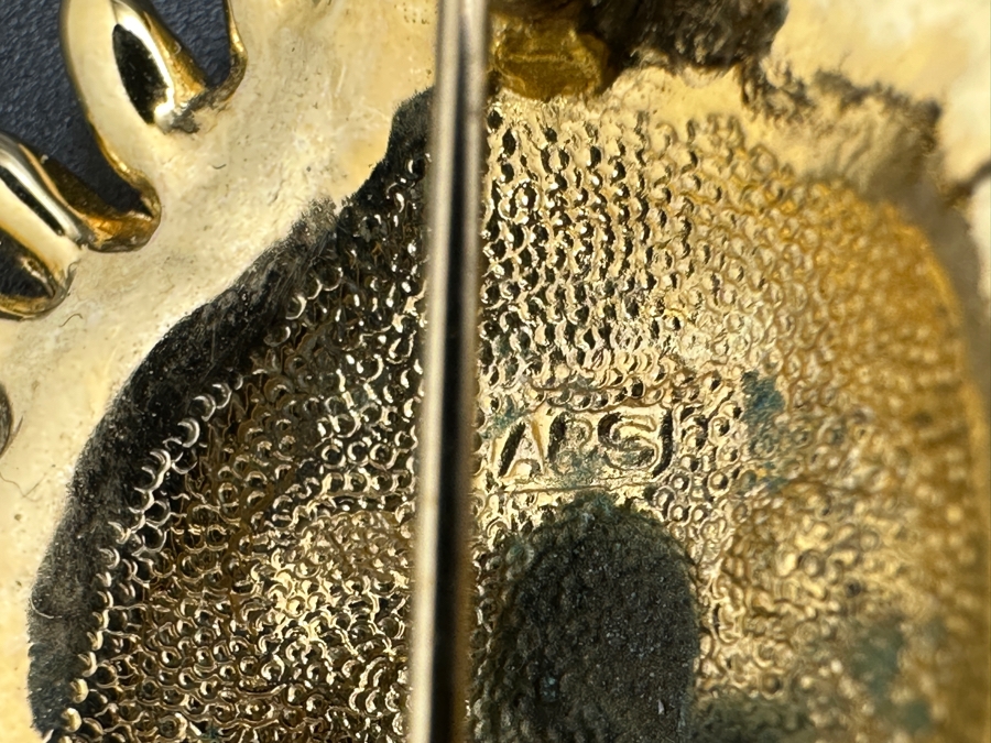 Vintage Attwood & Sawyer (A&S) Large Lion Brooch Pin [Photo 6]