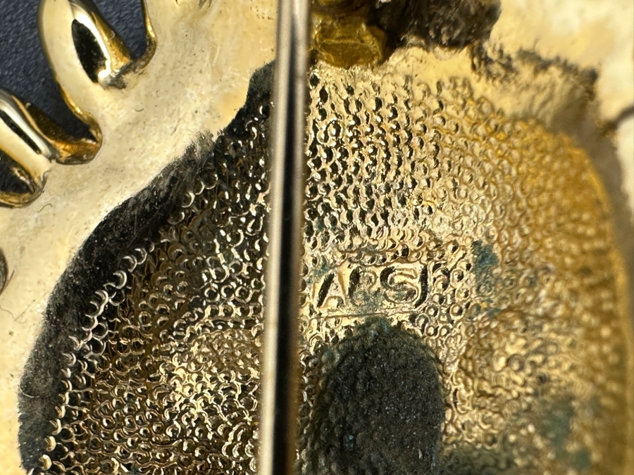 Vintage Attwood & Sawyer (A&S) Large Lion Brooch Pin [Photo 7]