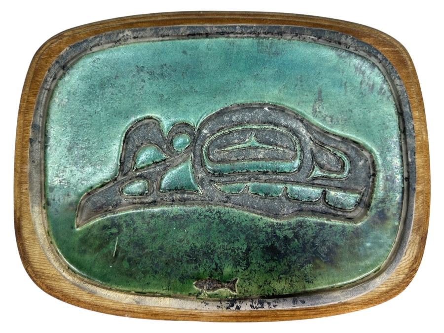 Pacific Northwest Pottery Plaque On Board Signed 12 X 9 [Photo 1]