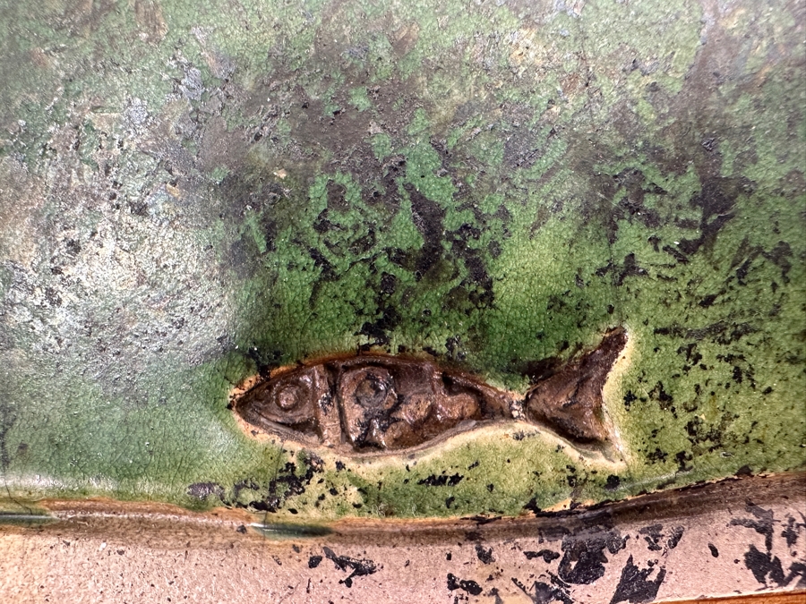 Pacific Northwest Pottery Plaque On Board Signed 12 X 9 [Photo 4]