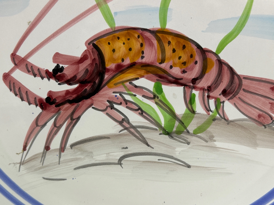 Vintage Italian S Stefano Di Camastra Lobster Serving Platter 17.5'W x 2'H [Photo 3]