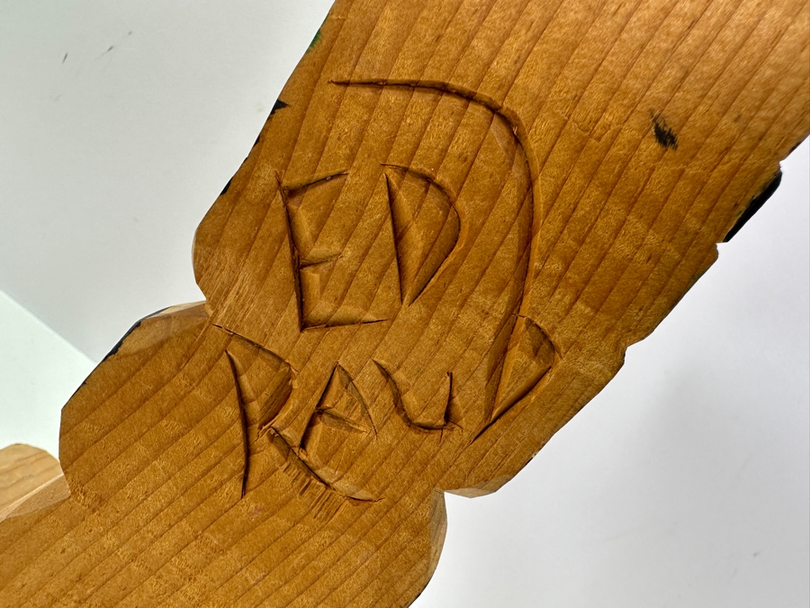 Northwest Coast Hand-Carved and Painted Wooden Totem Pole by Ed Raud 12'W x 13'H [Photo 7]