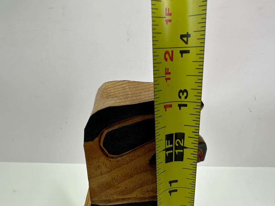 Northwest Coast Hand-Carved and Painted Wooden Totem Pole by Ed Raud 12'W x 13'H [Photo 9]