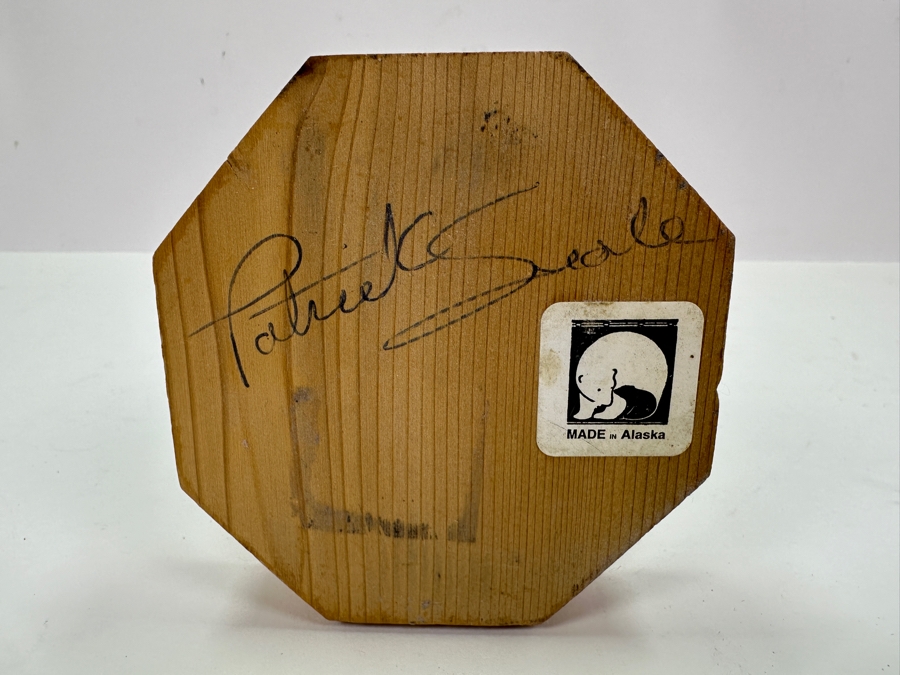 Signed Hand-Carved and Painted 'Legend of the Frog' Pacific Northwest Wooden Totem Pole by Patrick Seale 6'W x 11'H [Photo 10]