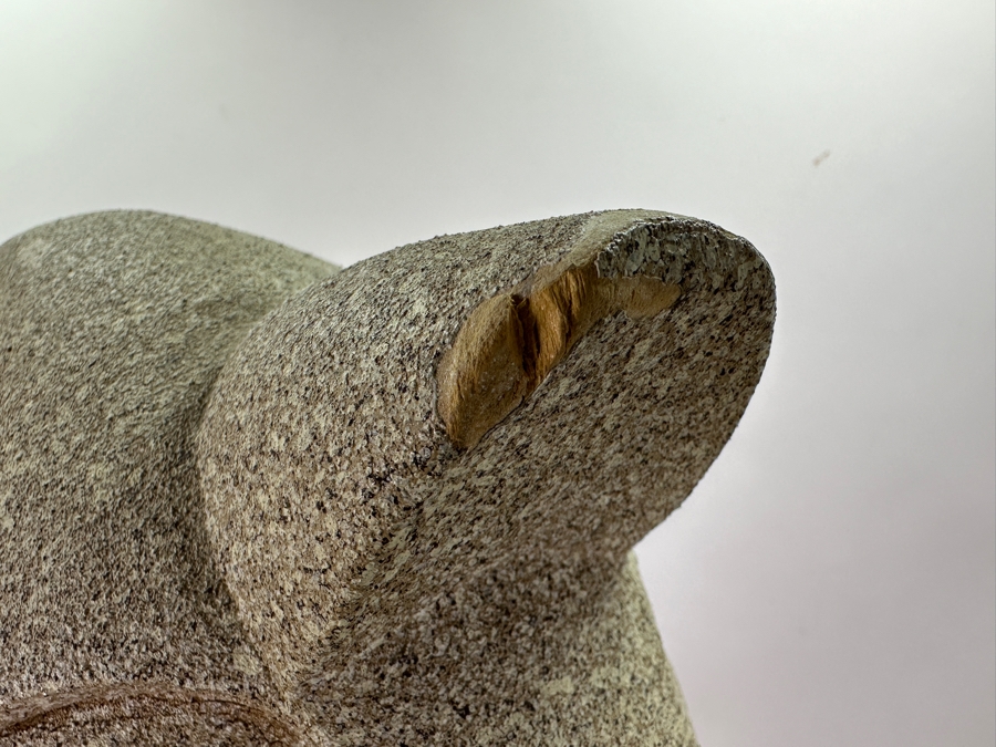 Impressive Wooden Horse Head Bust Sculpture With Sandstone Finish And Heavy Brass Ornamentation 17W X 9D X 29H [Photo 12]