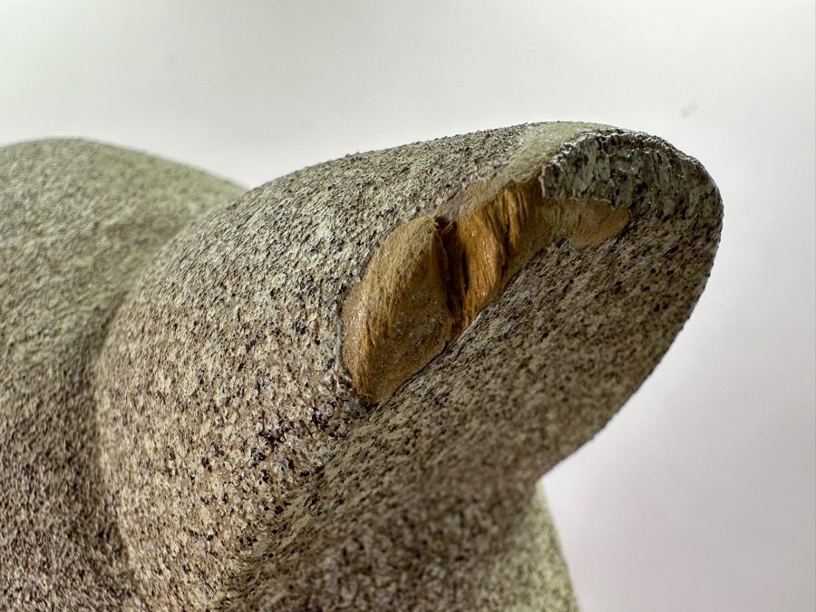 Impressive Wooden Horse Head Bust Sculpture With Sandstone Finish And Heavy Brass Ornamentation 17W X 9D X 29H [Photo 11]