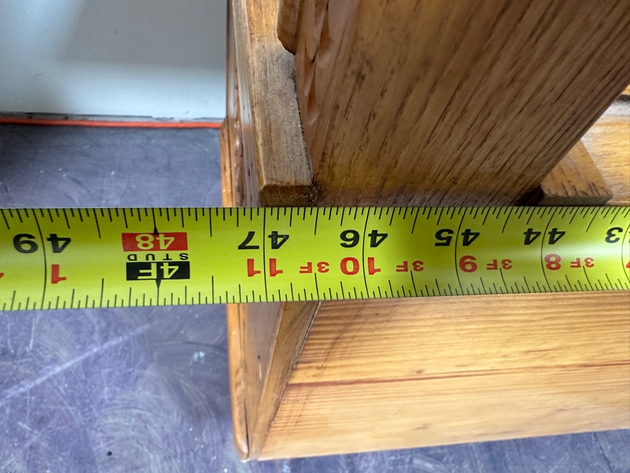 Traditional Sardinian Masterly Hand Carved Bench With Storage In Sardinian Chestnut Wood Signed On Back Milia Michele 2002 Very Heavy 47W X 18D X 37H [Photo 21]