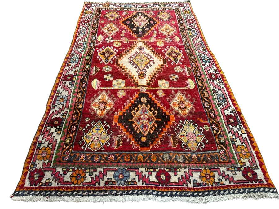 Hand Knotted Wool Persian Area Rug 52 X 91 [Photo 1]