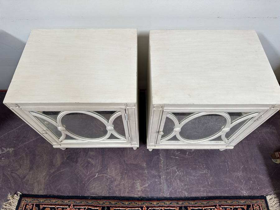 Pair Of Restoration Hardware Storage Nightstands Side Tables 22W X 18D X 27.5H [Photo 7]